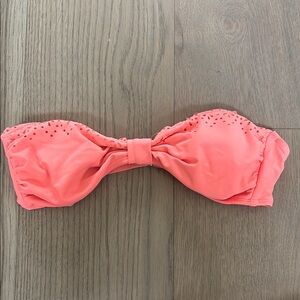 Coral Strapless Bikini Top